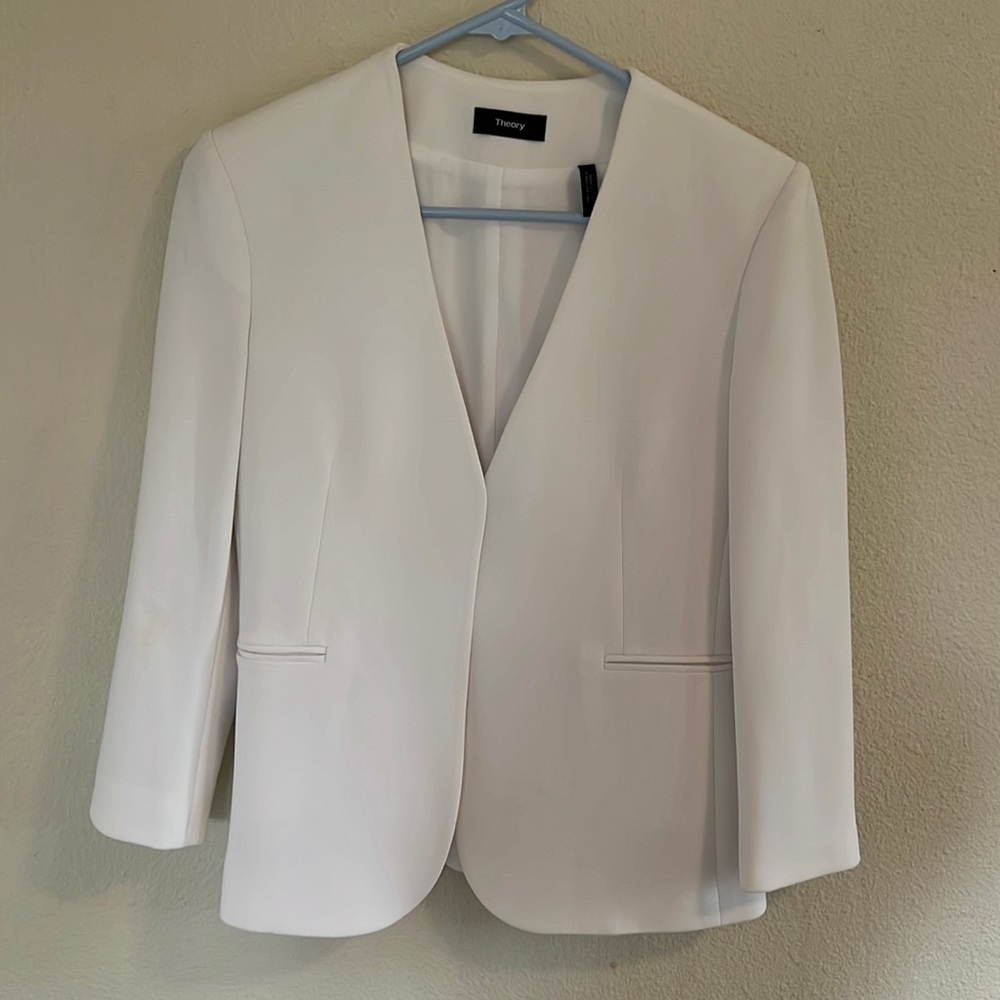 Theory White Blazer
